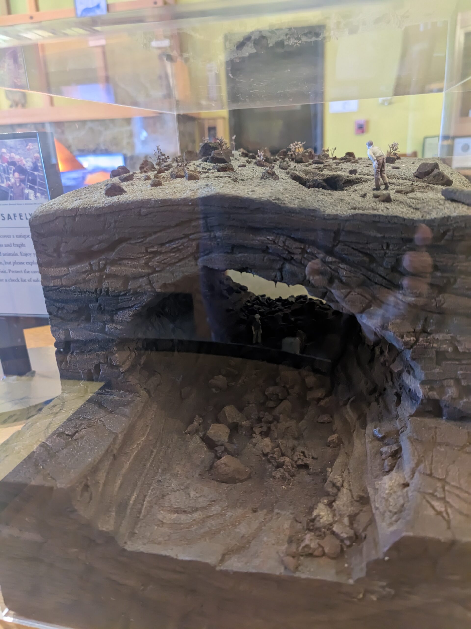 An exhibit panel inside the Lava Beds visitor center.